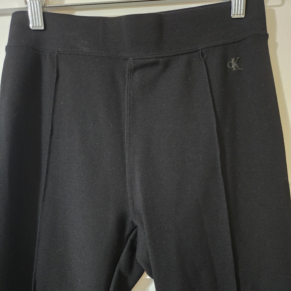 Calvin Klein Black Leggings With Center Seam